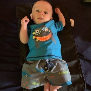 Carter’s shark swim suit set - size 6 months